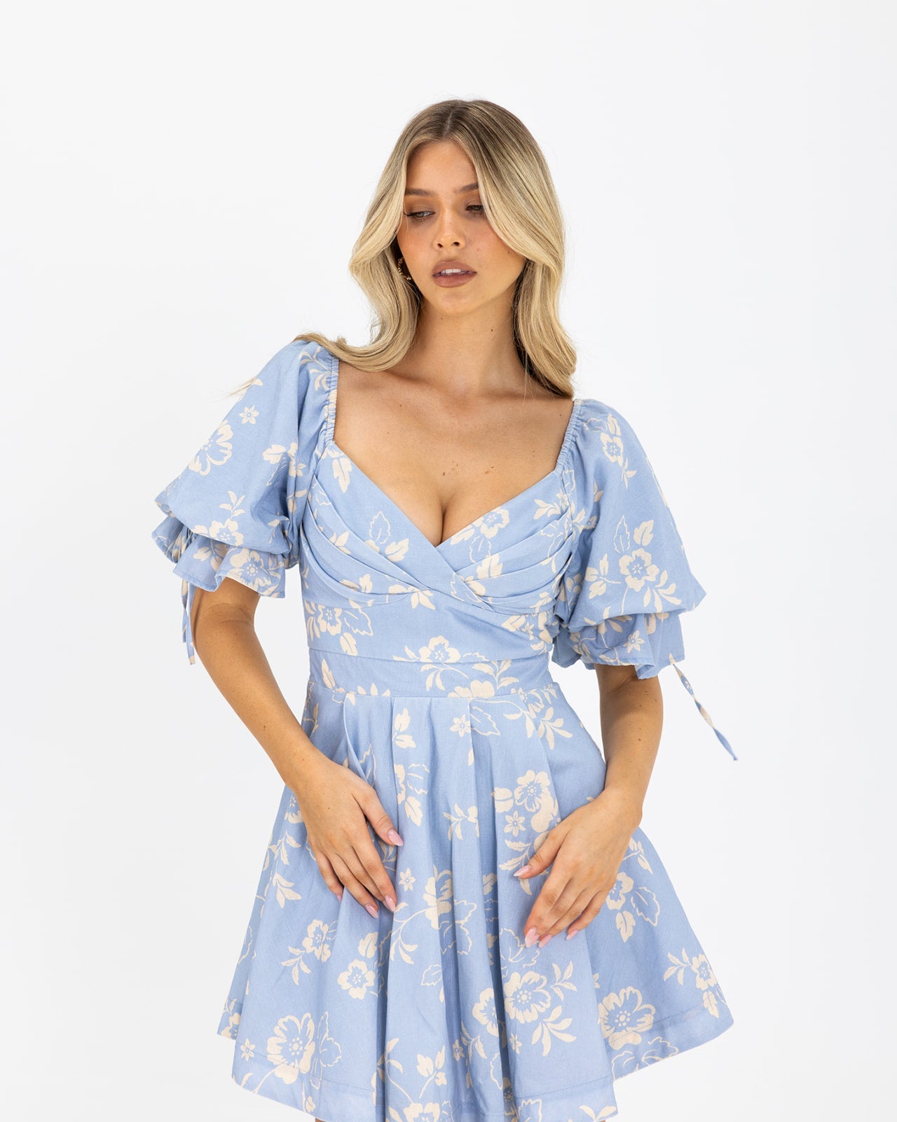 Riley Dress-Blue Flower
