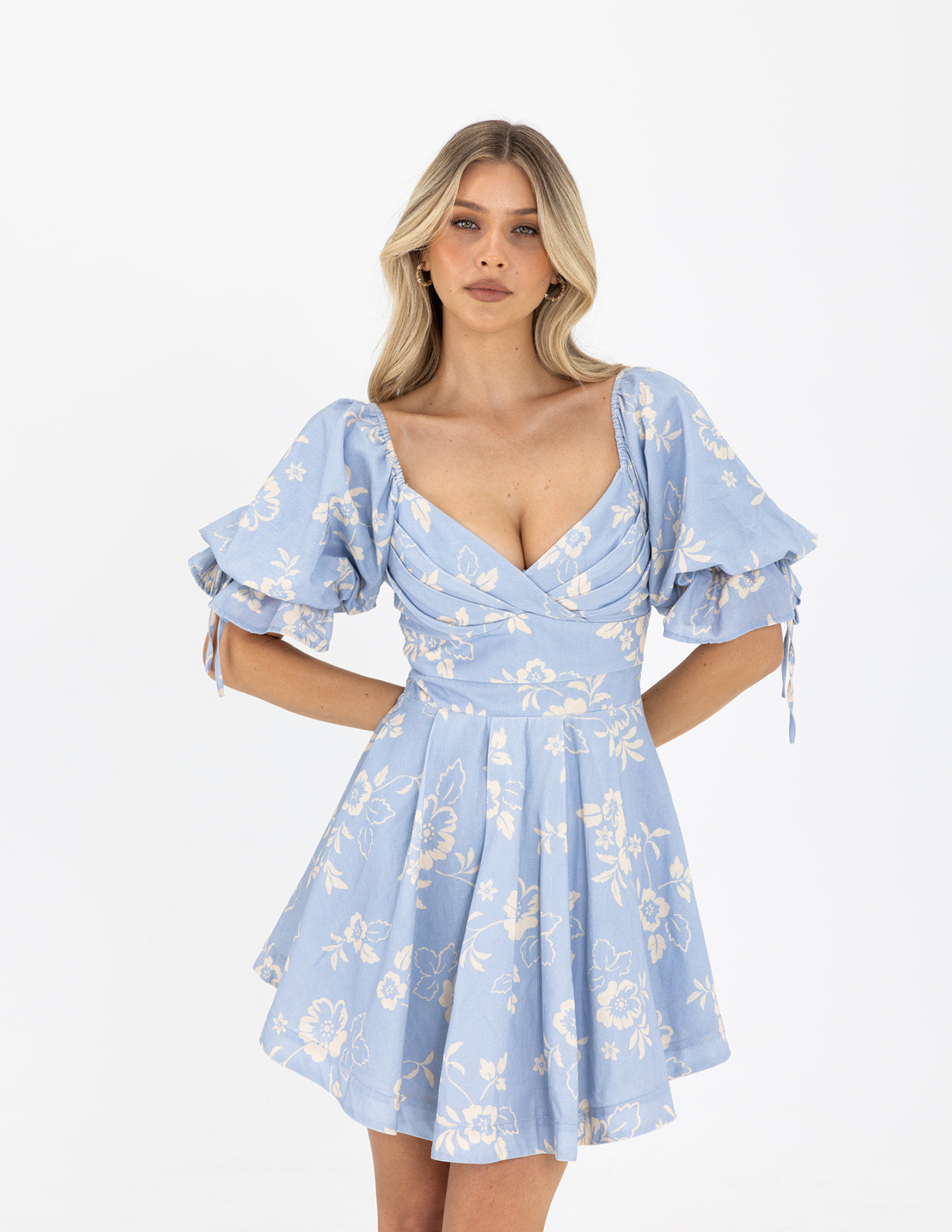 Riley Dress-Blue Flower