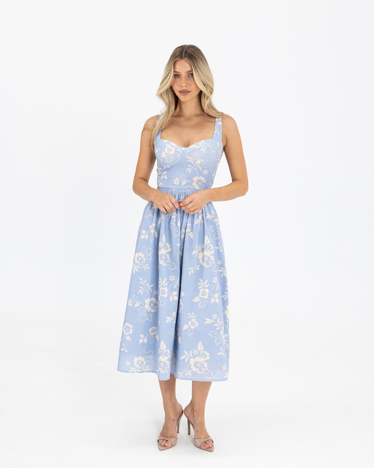 Cora Dress-Blue Flower