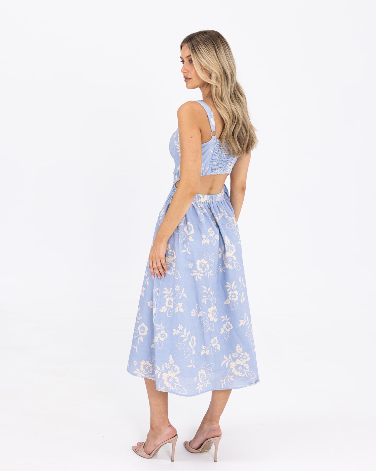 Cora Dress-Blue Flower