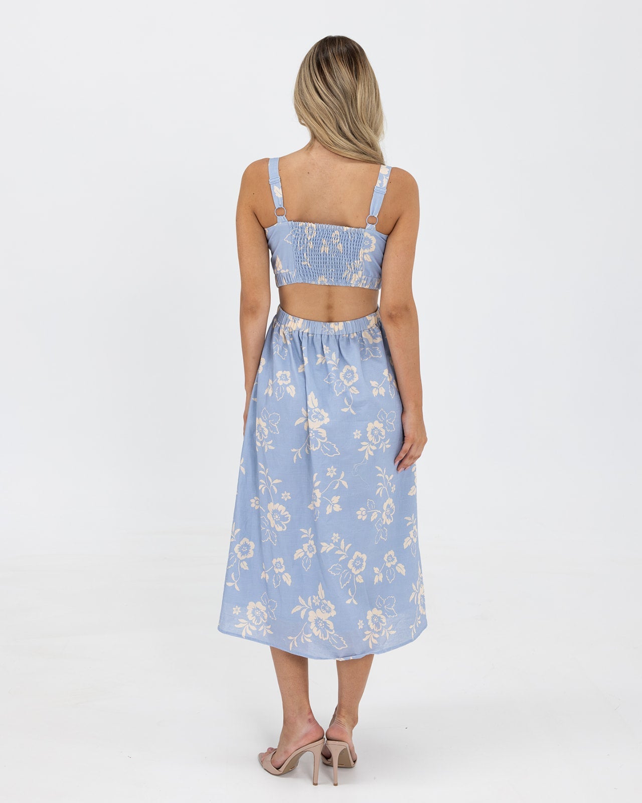 Cora Dress-Blue Flower