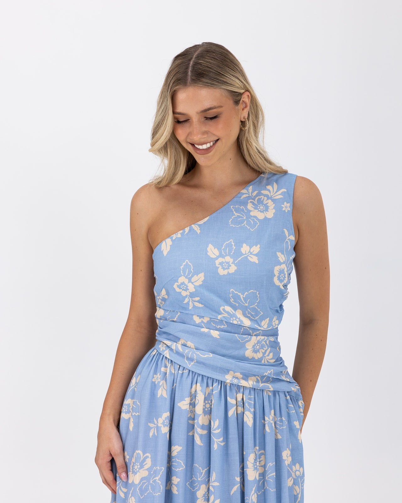 Regina Dress-Blue Flower