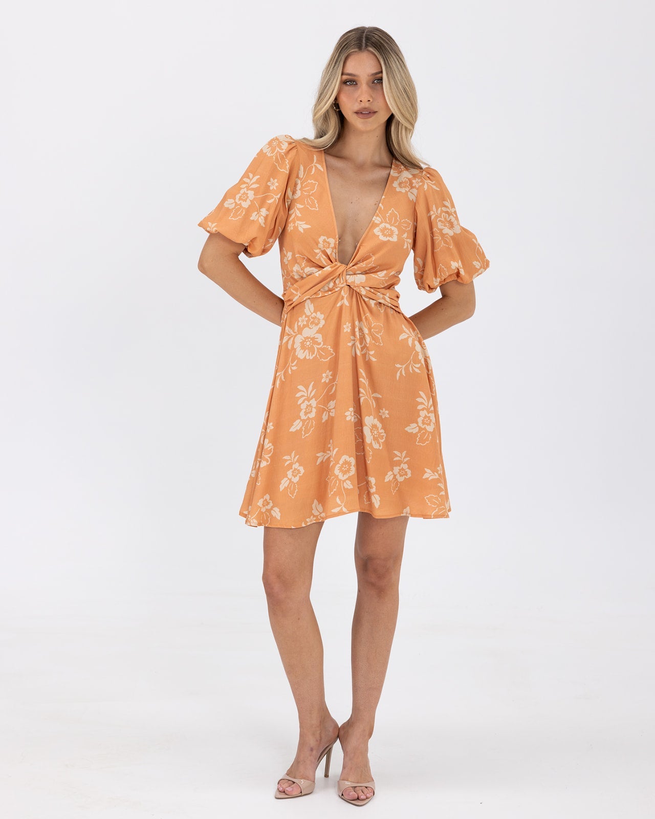 Marlowe Dress-Orange Flower