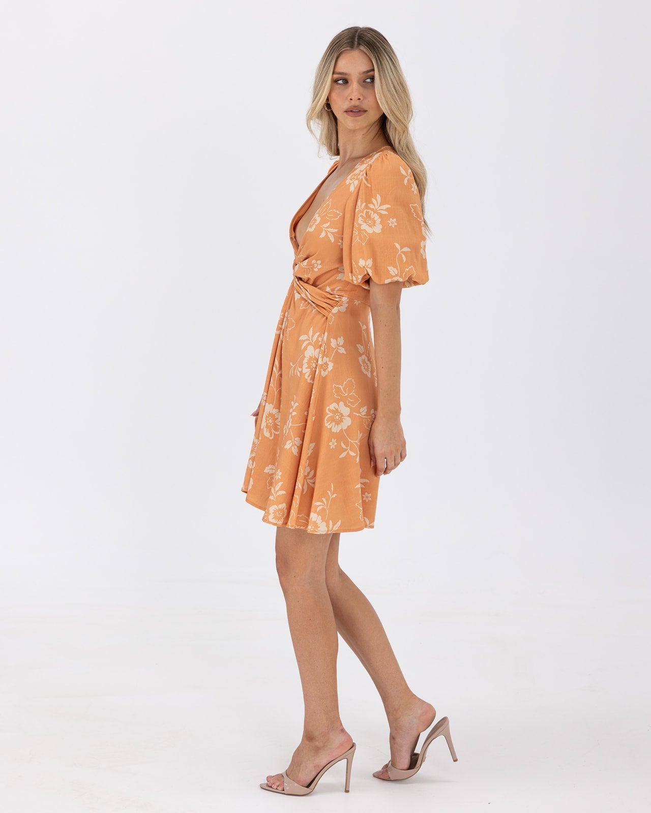 Marlowe Dress-Orange Flower