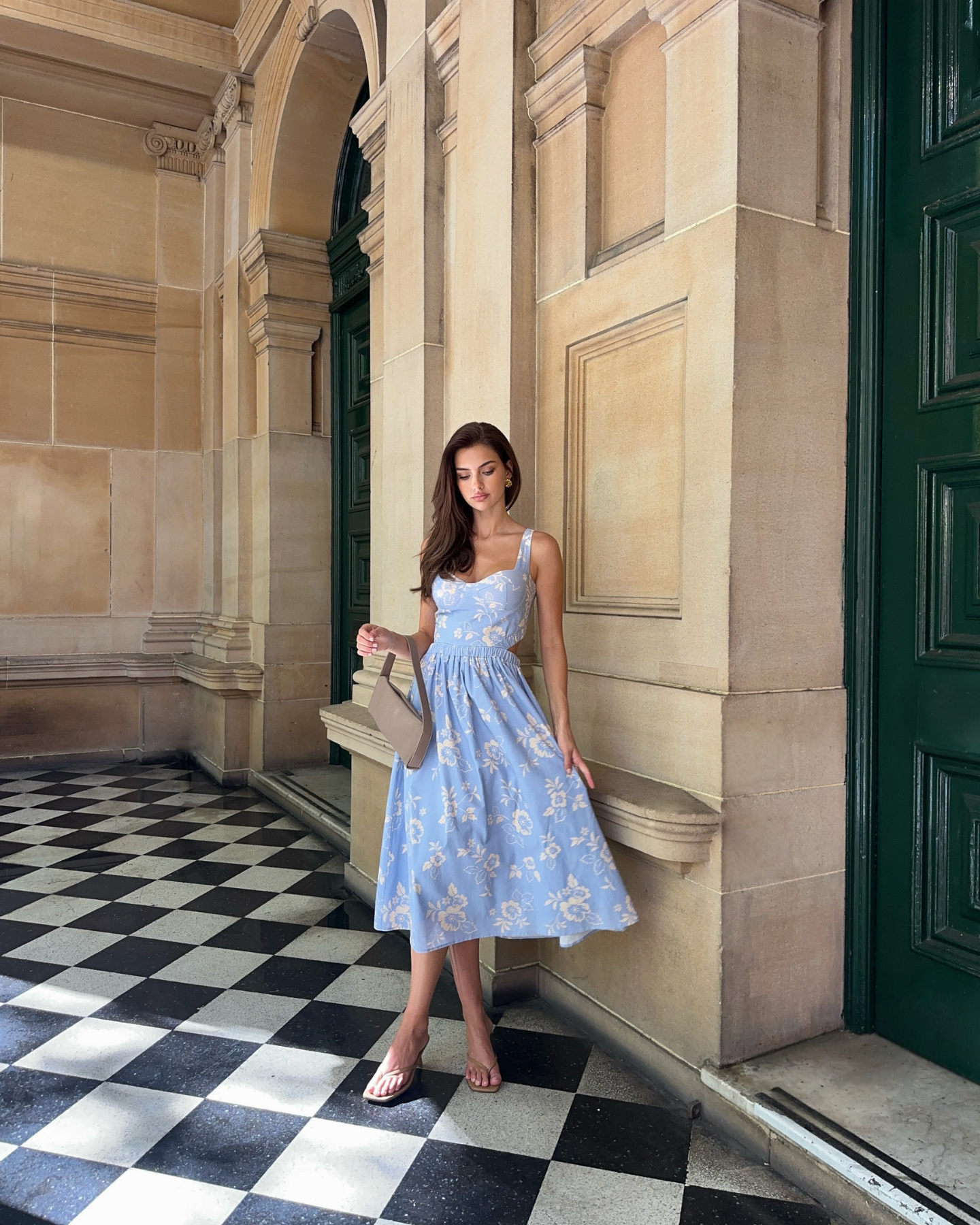 Cora Dress-Blue Flower