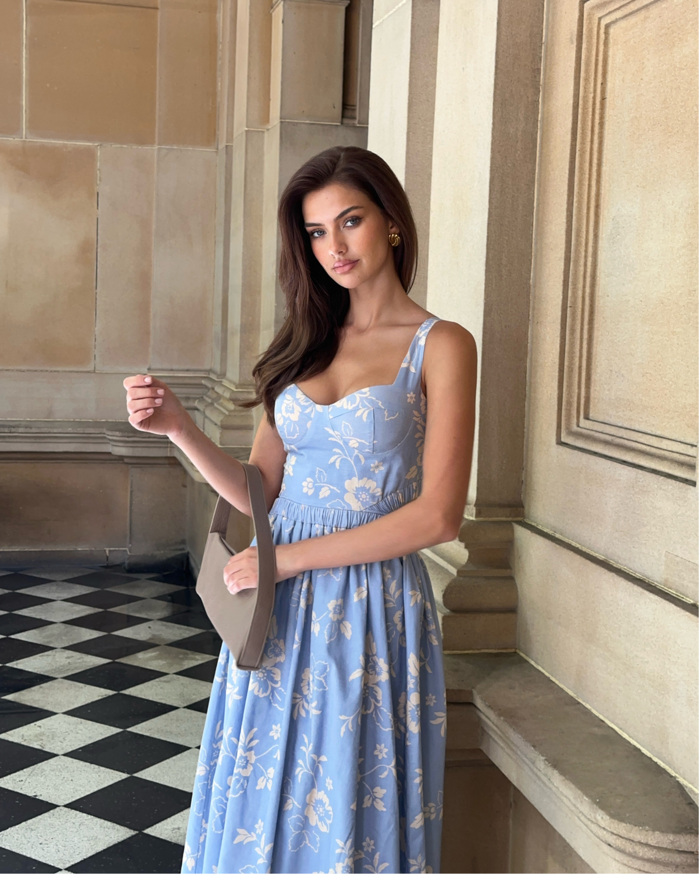 Cora Dress-Blue Flower