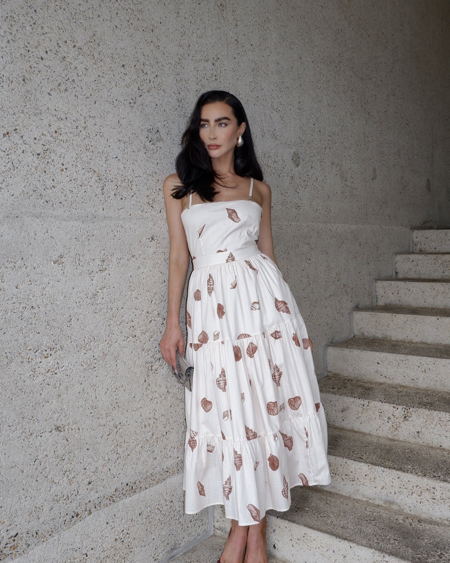 Kylie Dress-Brown Print