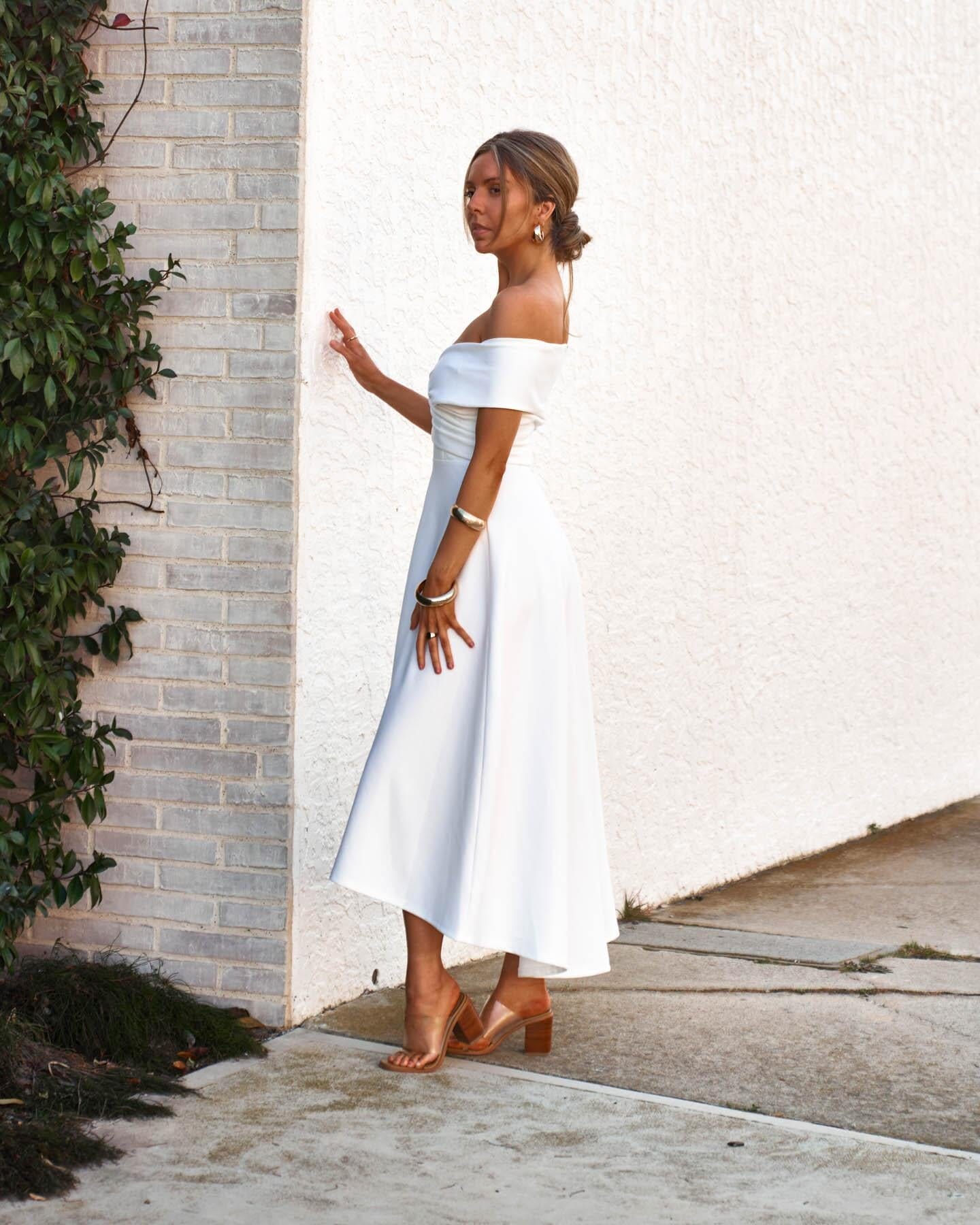 Belina Dress-White
