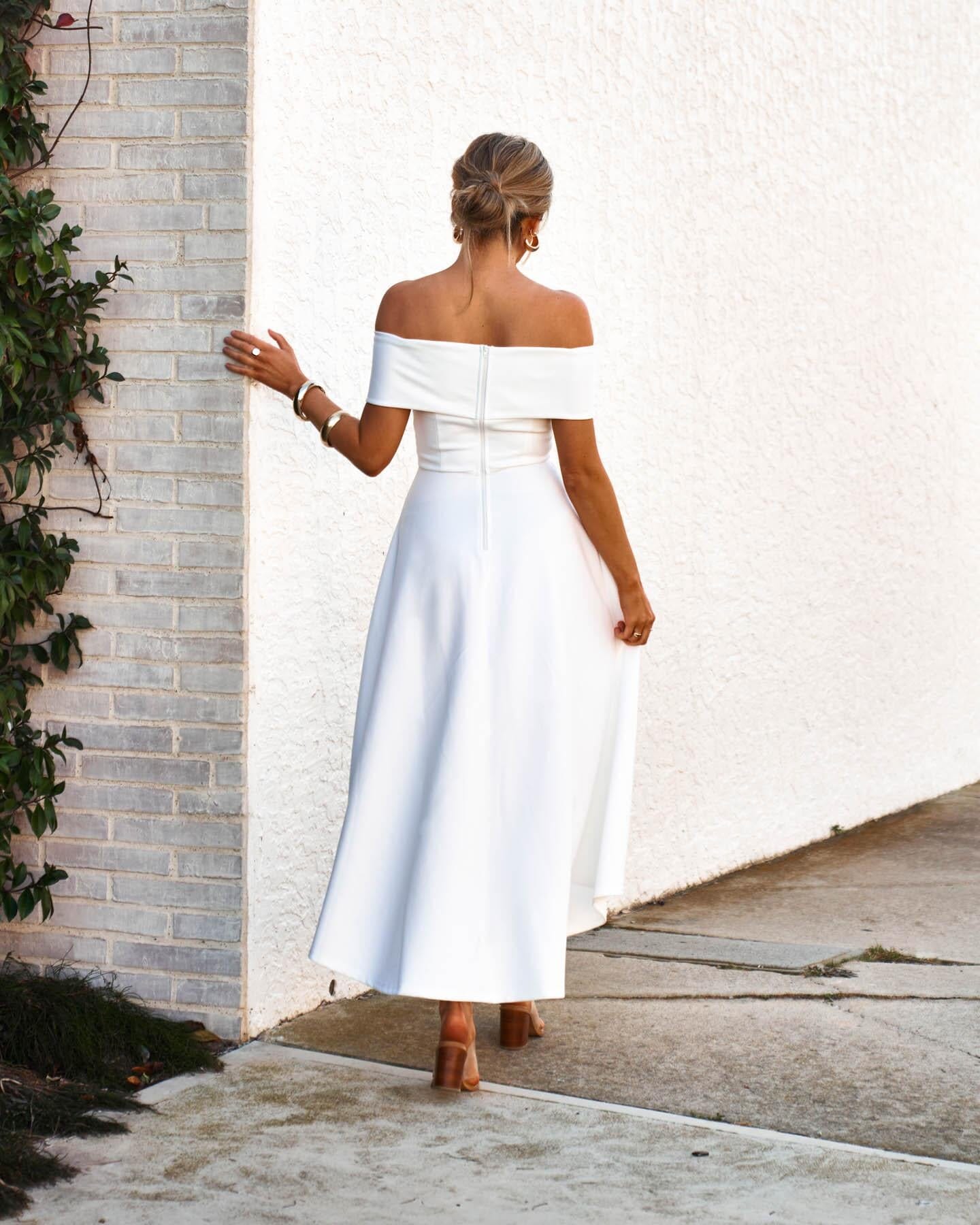 Belina Dress-White