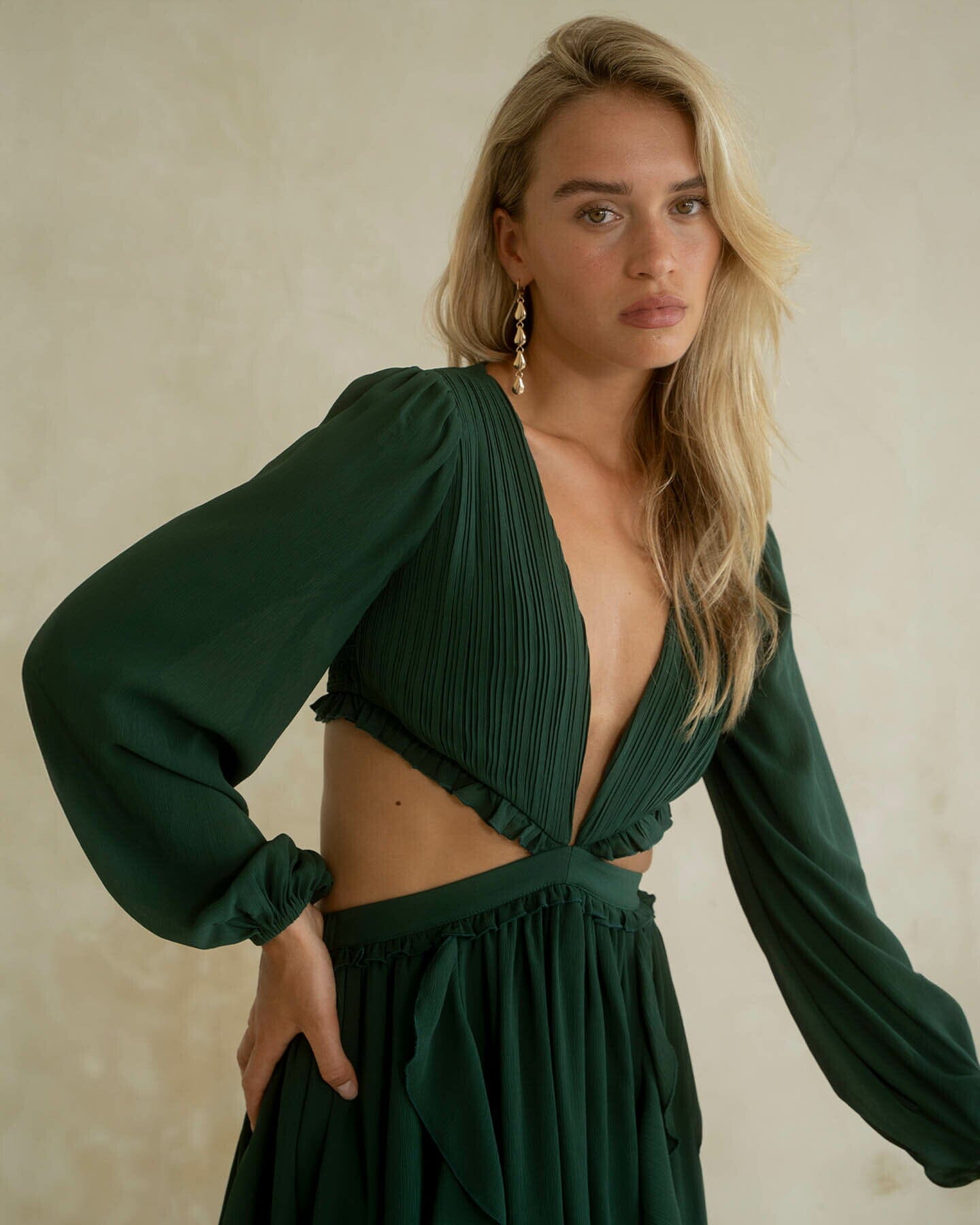 Wrenley Dress - Emerald Green