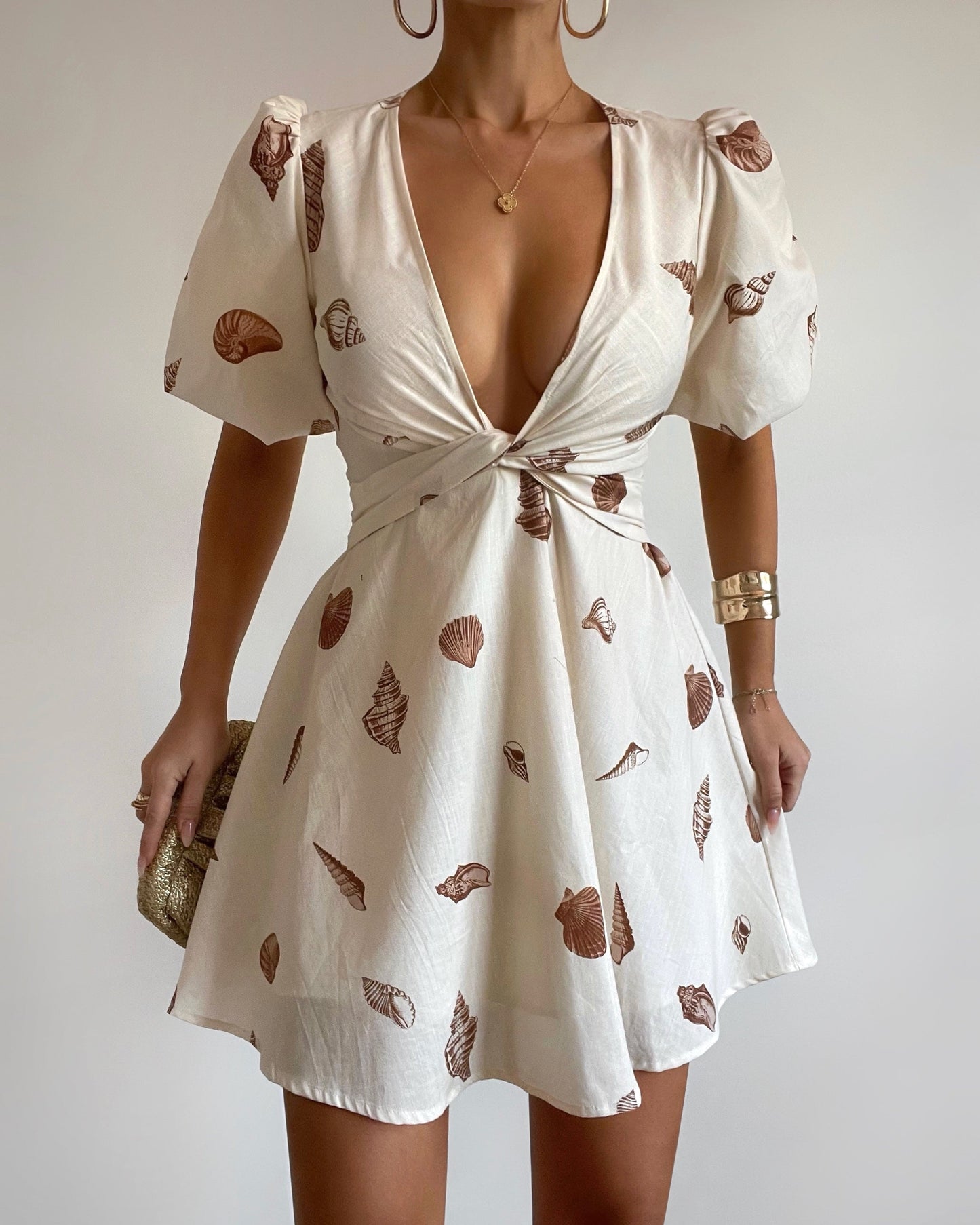 Ruth Dress-Brown Print