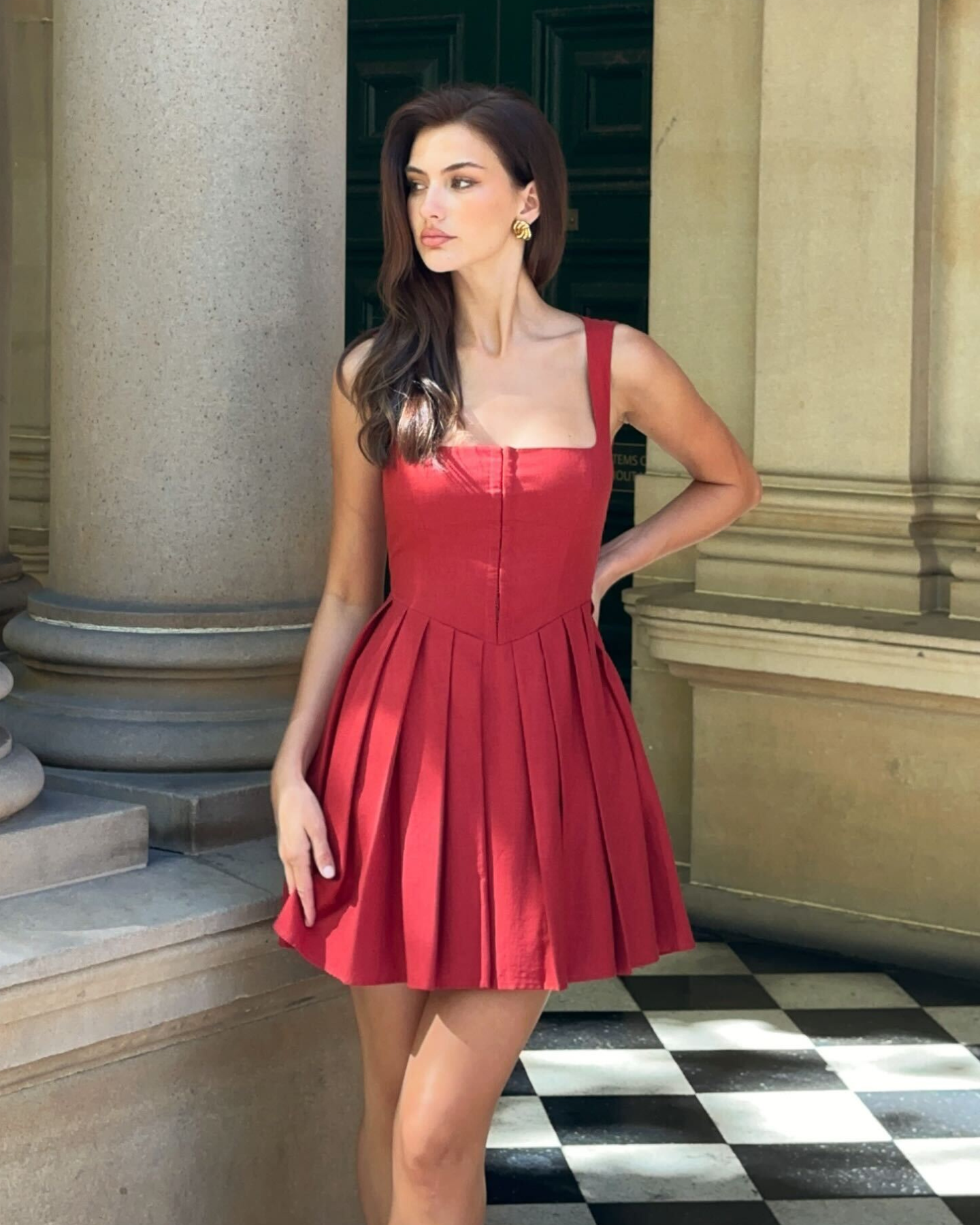 Angie Dress-Red