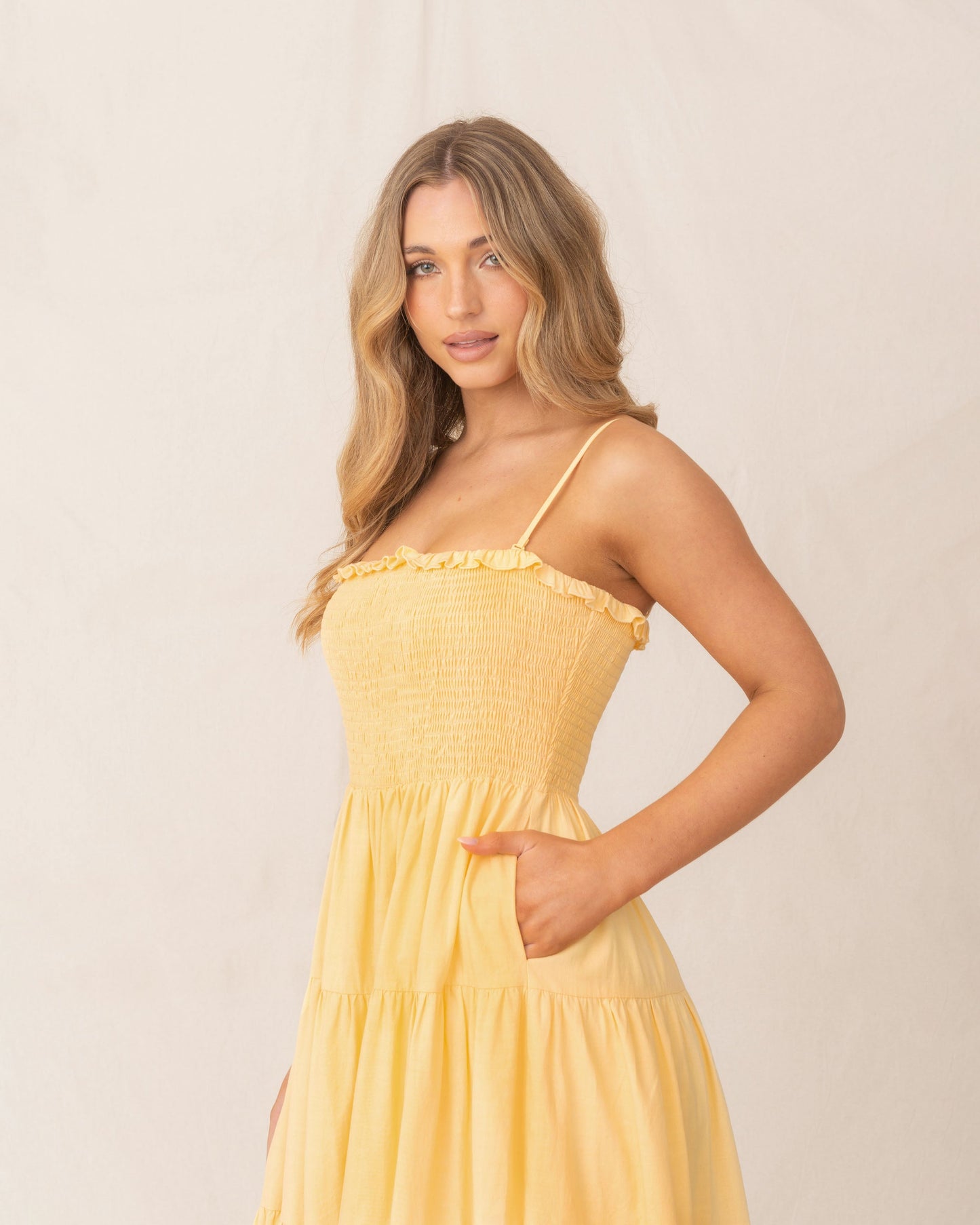 Teena Dress-Yellow