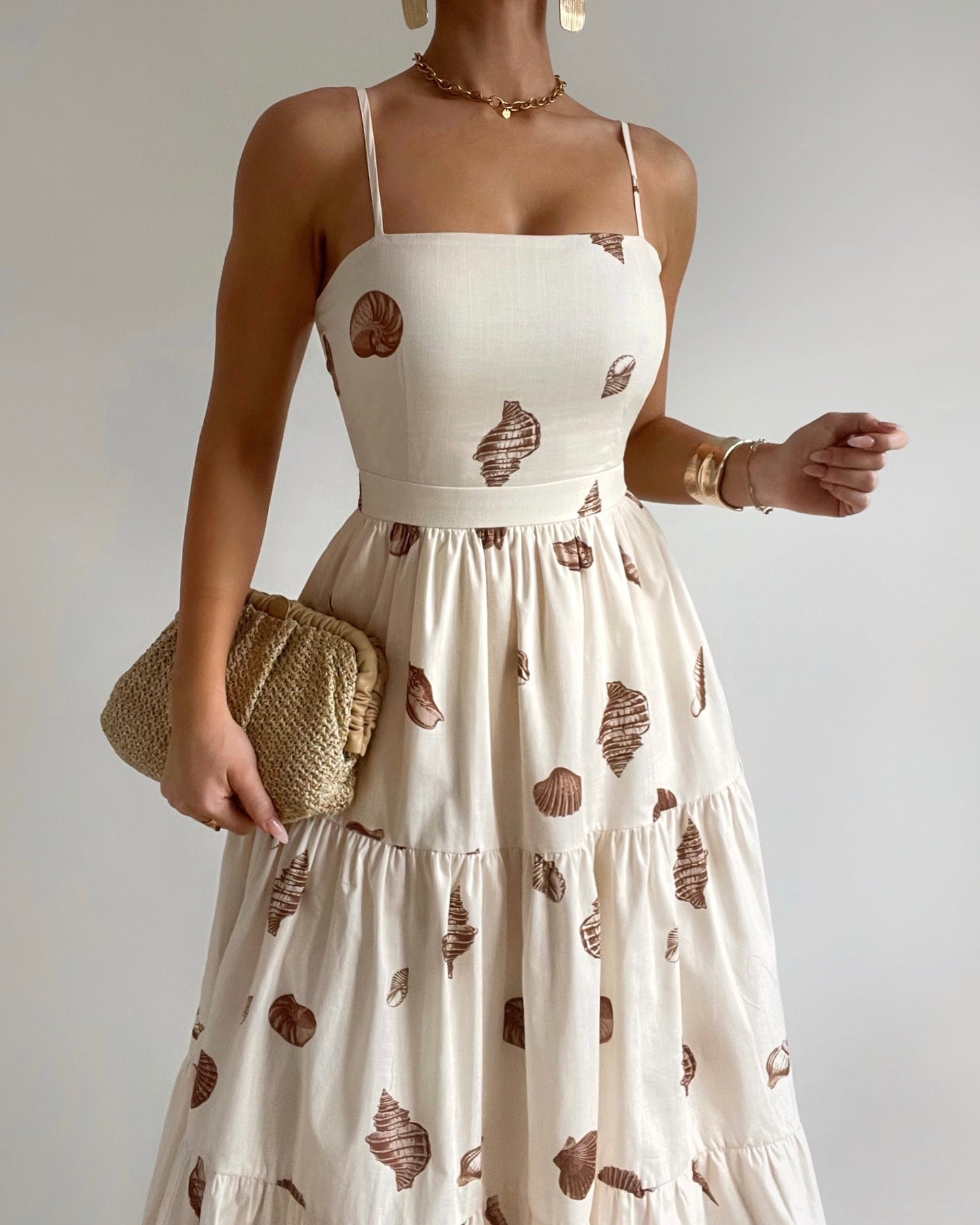 Kylie Dress-Brown Print